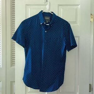 Bonobos Riviera Men's Blue Polka Dot Seersucker Shirt